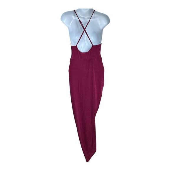 Lulus‎ Dreamy Date Berry Surplice Midi Dress - Picture 4 of 11